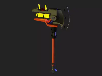 Stylized Axe Weapon Melee PBR Low-Poly Game Ready Low-poly 3D model