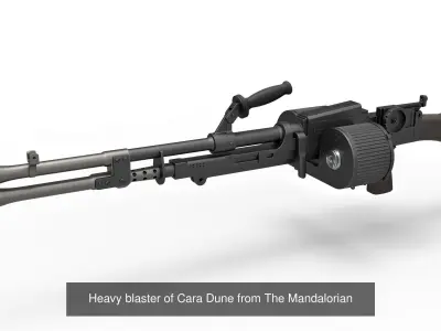 Cara Dune blasters 3D Model Pack