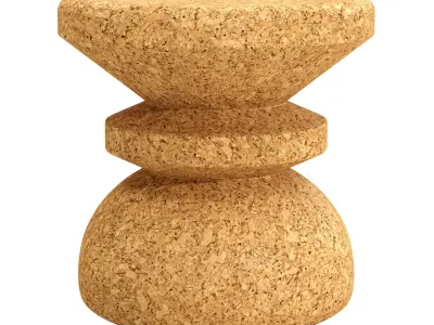 African cork stools by Wiid Design 3D model