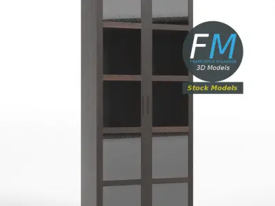 Window cabinet bookcase 3D model