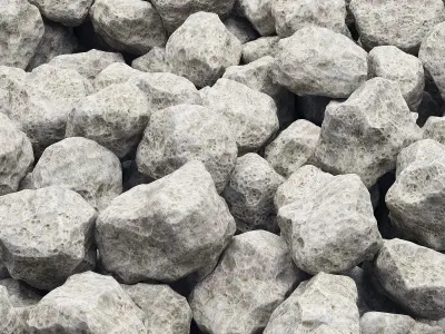 Gray gravel 3D model
