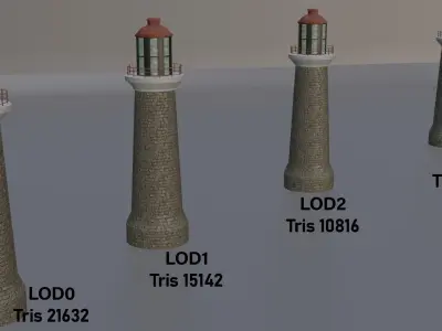 Game Ready Lighthouse Free low-poly 3D model