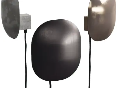 318 lighting fixtures 25 101 copenhagen Clam Wall Lamp 3D model