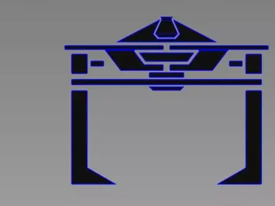 recognizer from first tron 3D model