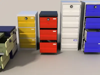 locker file cabinet 3d models 3D model