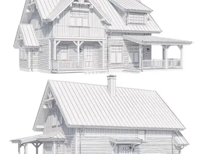 Modern house v52 3D model