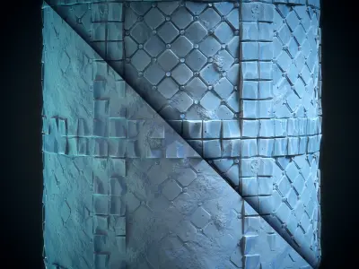 Stone Floor Ice material - VOL 07 - Maps - SBsar Texture