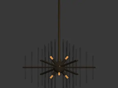 Yoselin 6 Light Chandelier 3D model