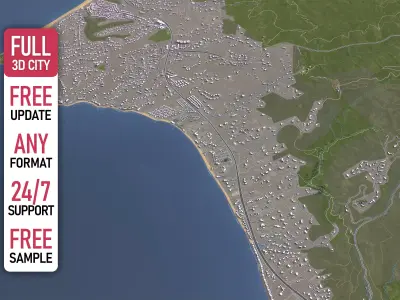 Malibu - 3D City Model Low-poly 3D model