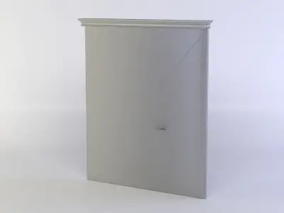 Door with handle Low-poly 3D model
