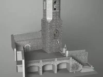 CHURCH 2 tower 3D model