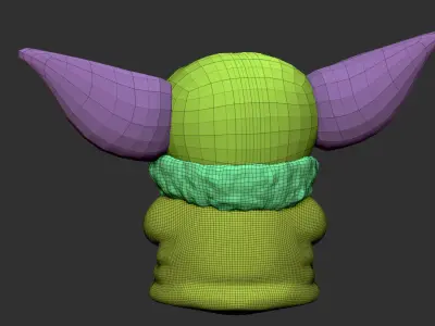 Adorable Baby Yoda - The Mandalorian 3D model