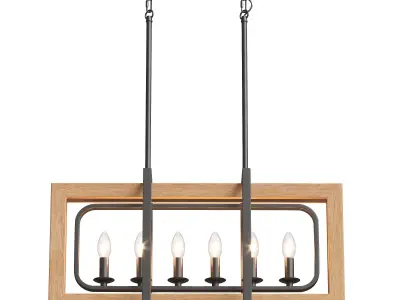 Ring LED chandelier 3D model