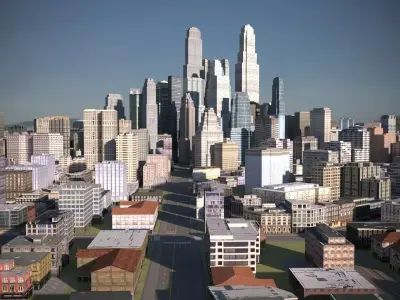 City 13 Low-poly 3D model