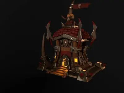 Next Generation Orc Hall Low-poly 3D model