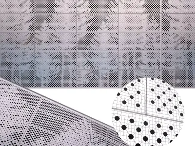 perforated metal panel 28 3D model