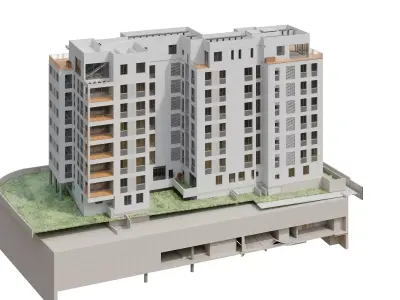 Residence Building 8 Low-poly 3D model