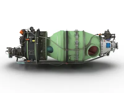 Turboprop Aircraft Engine Canada PT6 Sectioned 