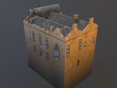 Barnbougle Castle Low-poly 3D model