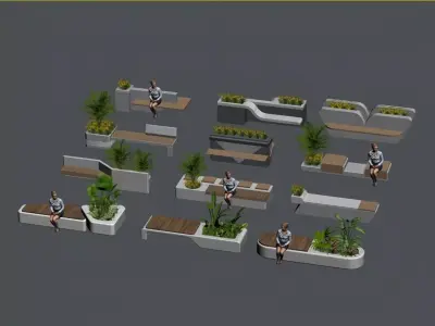 Landscape Bench 3D model