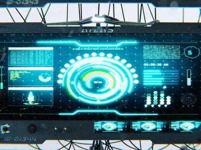 Sci-fi Displays 3D model