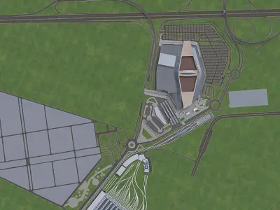 Urban Area 10  Low-poly 3D model
