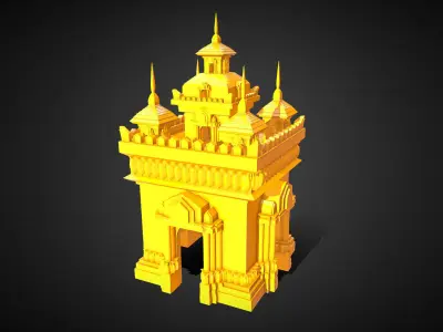  lamp Patuxay Laos  3D print model