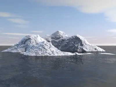 Iceberg Ice block Low-poly 3D model