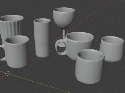 Glass glasses 7 3D model
