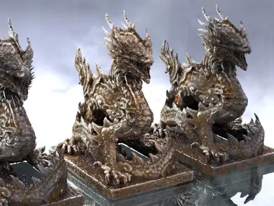 Dracula Winter ocean Castle Kit bash 3D model