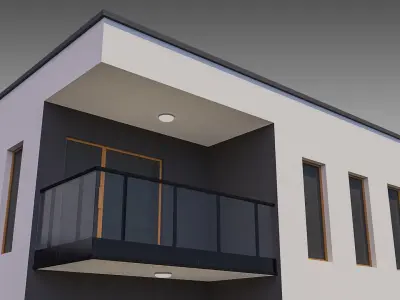 Apartment Building 007 3D model