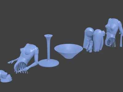 sexy robot Sci-fi Robotic 3D print model