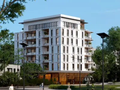3D Residential small geometrical building SG1 3D model