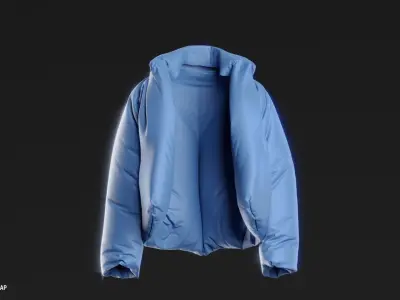 KANYE WEST YEEZY x GAP ROUND JACKET BLUE  3D model