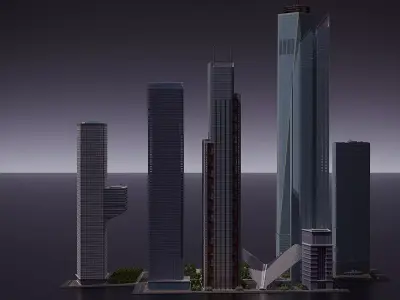 New World Trade Center Low-poly 3D model