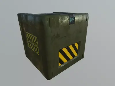 Sci Fi Box Low-poly 3D model buy