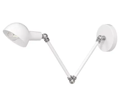 E27 Loft Wall Lamp with Adjustable Arm Black Brass  3D model