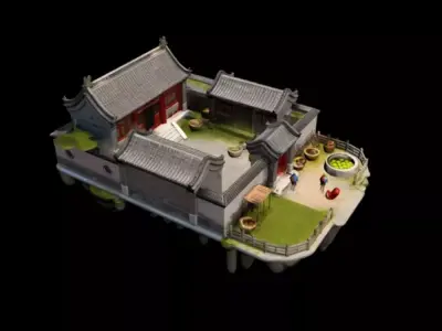  courtyard 3D model