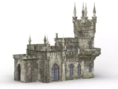 Medieval Knights Castle Low-poly 3D model