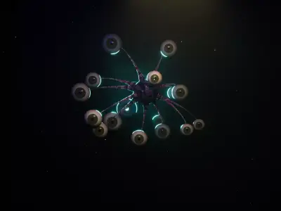 Alien Eyeball Creature by geometry nodes 3D model