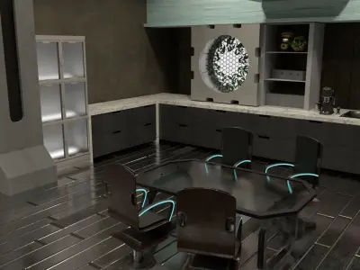Sci-fi factory 3D model purchase