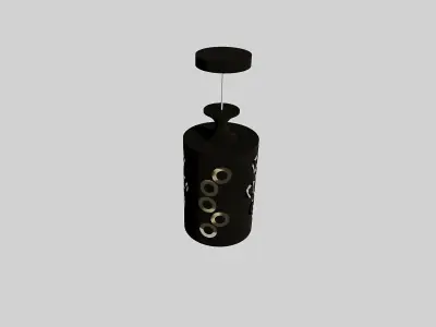 Gold Modern led - ceiling lamp 3D Model Low-poly 3D model