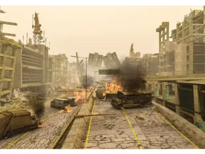 Apocalypse style street 3D model