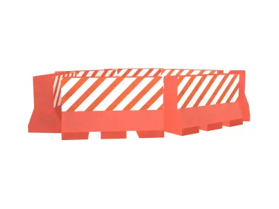 Road Barriers v4 011 Low-poly 3D model