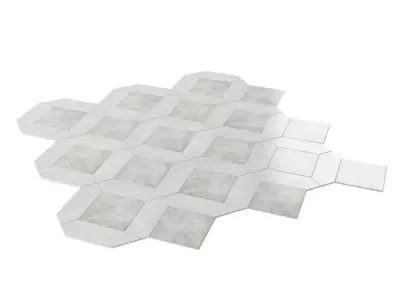 White Tile Flooring 3D model