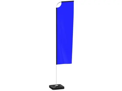 Flag Banner 01 3D model