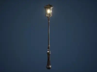 Light Pole Game Ready Low-poly 3D model