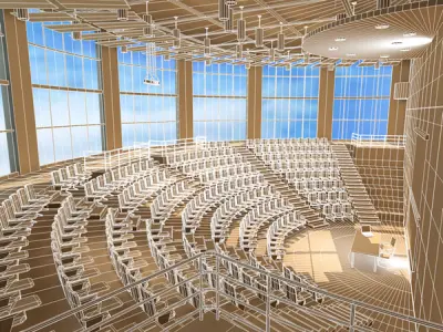 Lecture hall modern 3D model