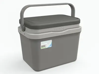 Plastic Cooler Gray Clean Low-poly 3D model