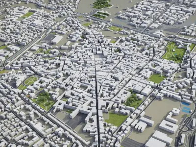 Pistoia - 3D City Model Low-poly 3D model